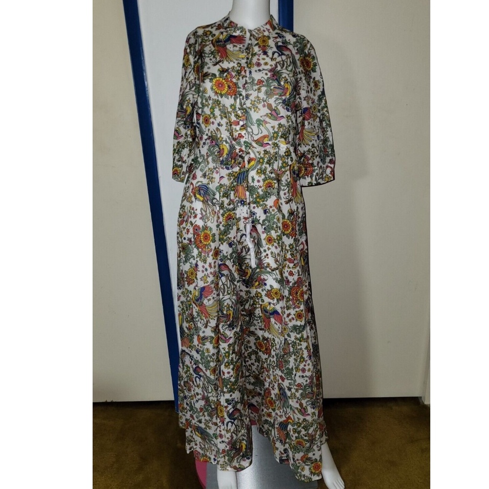Tory Burch Printed ShirtDress Dress XS Promised Land Cover Up $448 - Picture 4 of 9